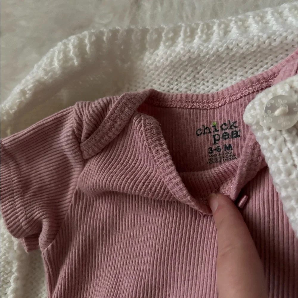 Janie and Jack Pink Plaid Skirt Hand Knit Sweater Outfit